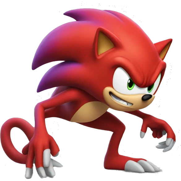 sonic the hedgegog red monster emoji