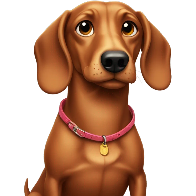 Wiener dog being a bad boy emoji