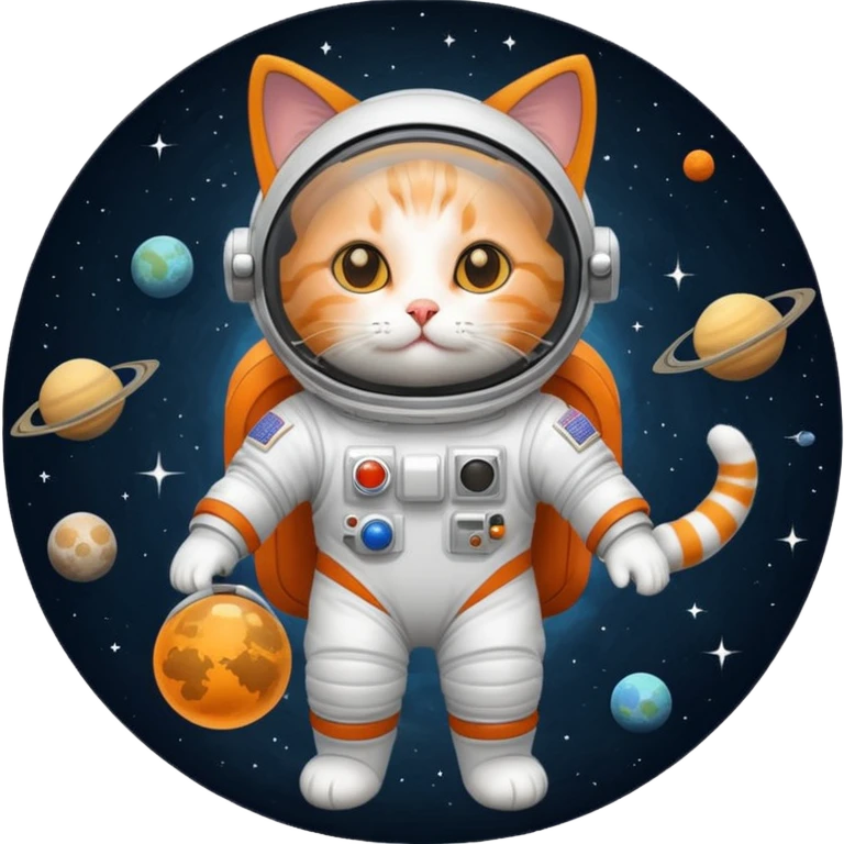 Cat going to space emoji