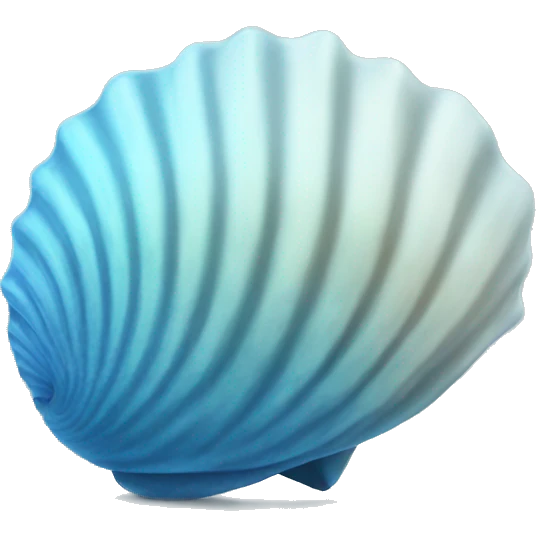 blue seashell emoji