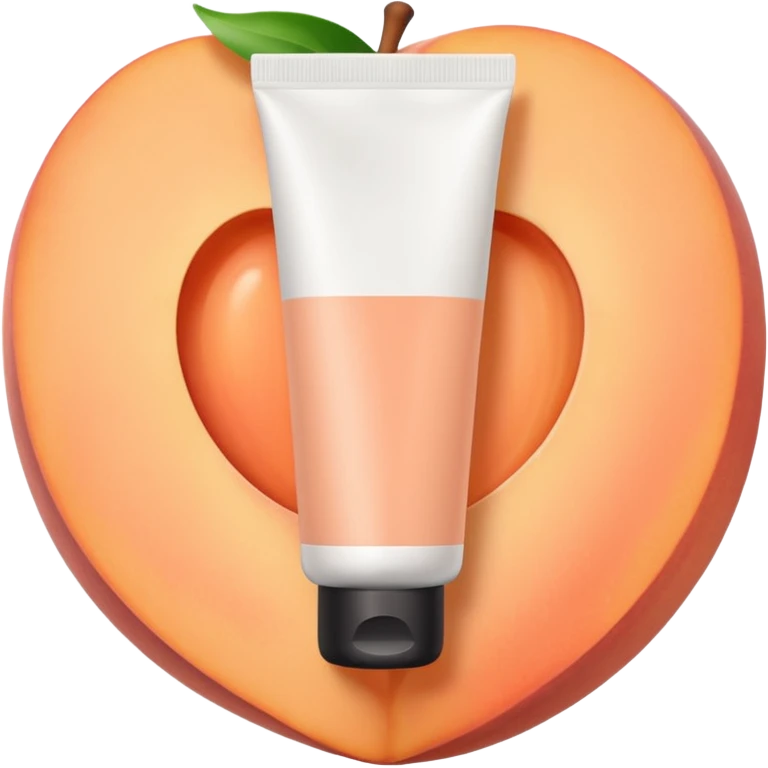 pale peach plain skincare tube emoji