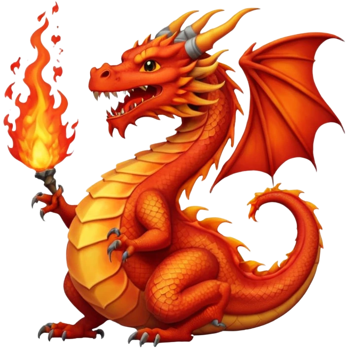 Dragon breathing fire emoji