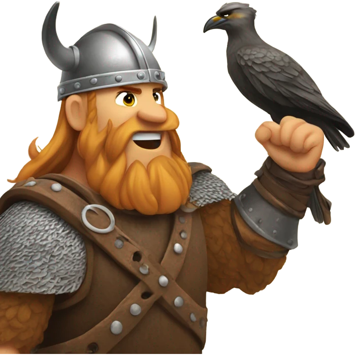 Viking slapping a bird emoji