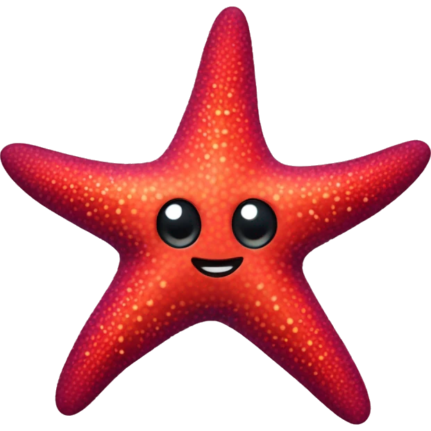 starfish, red like the Apple cherry emoji emoji