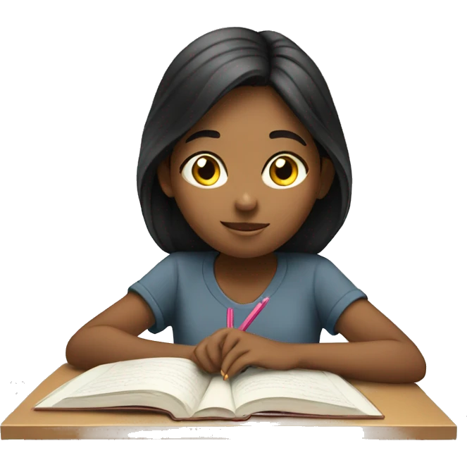 girl studying  emoji