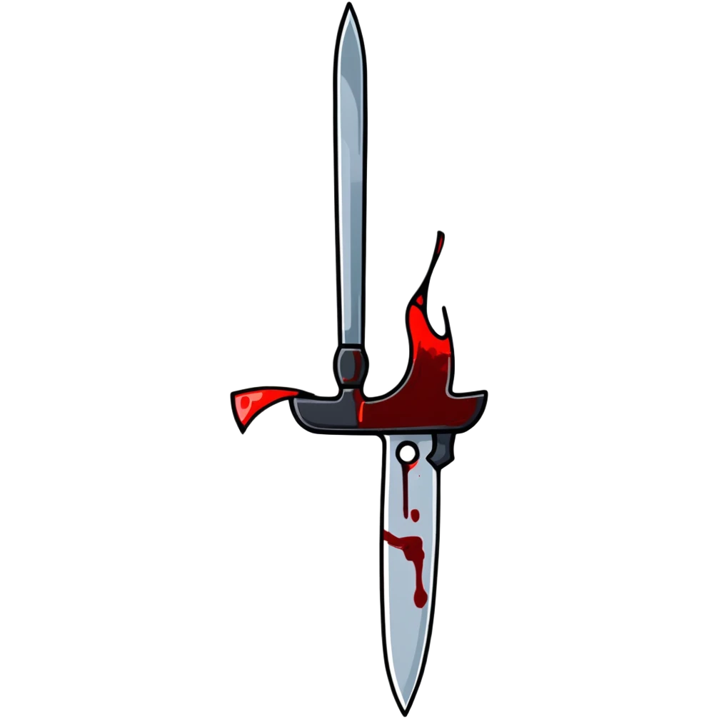 bloody knife with red blood stains emoji