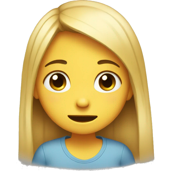 Girl Smile while crying  emoji