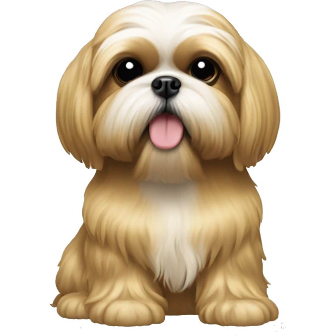 Gold colored shih tzu emoji