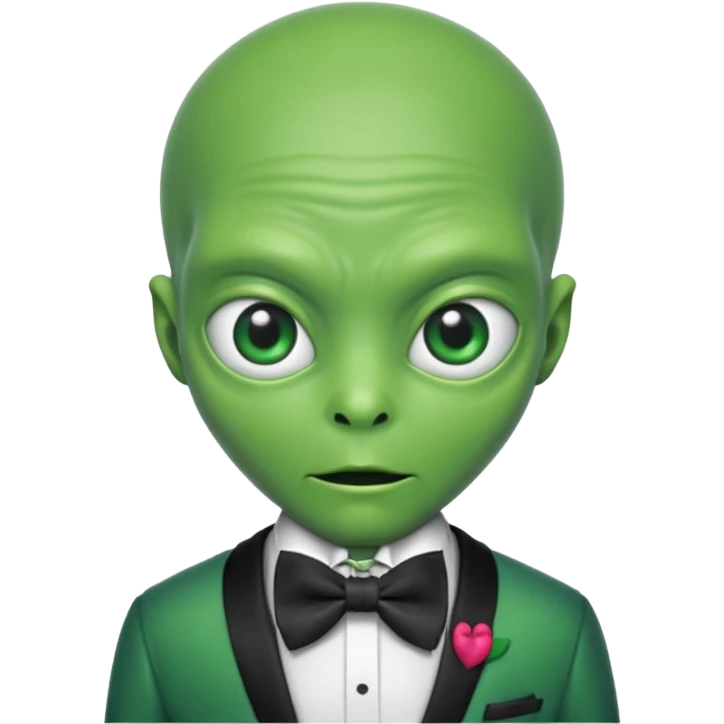 allien with bow tie emoji