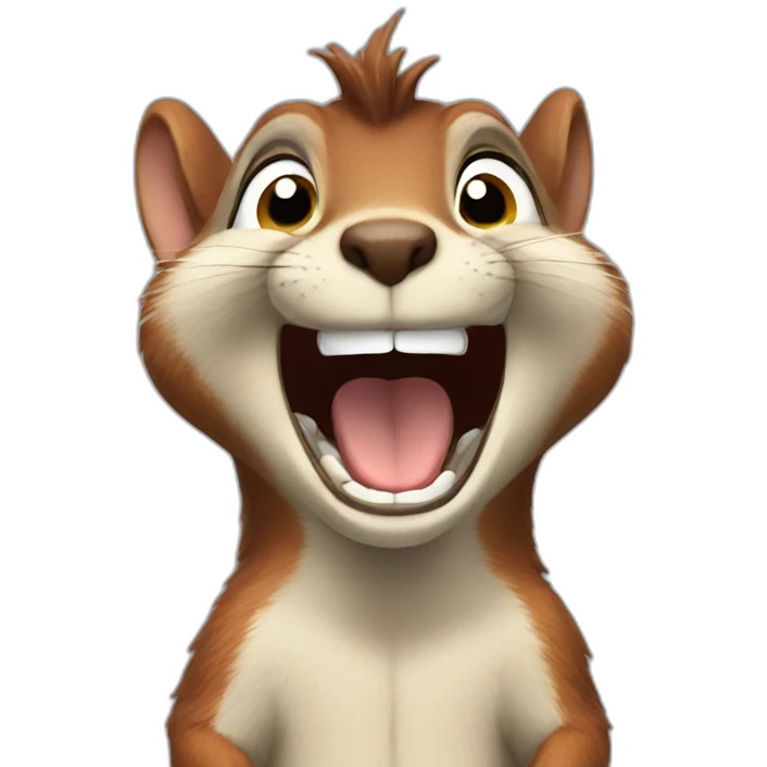 Squirrel laughing emoji
