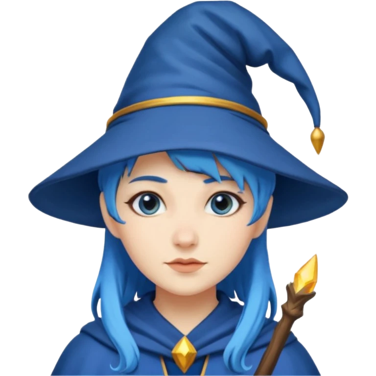 wizard woman with blue hair emoji