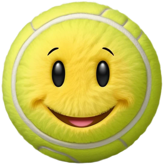 Smiley tennis ball emoji