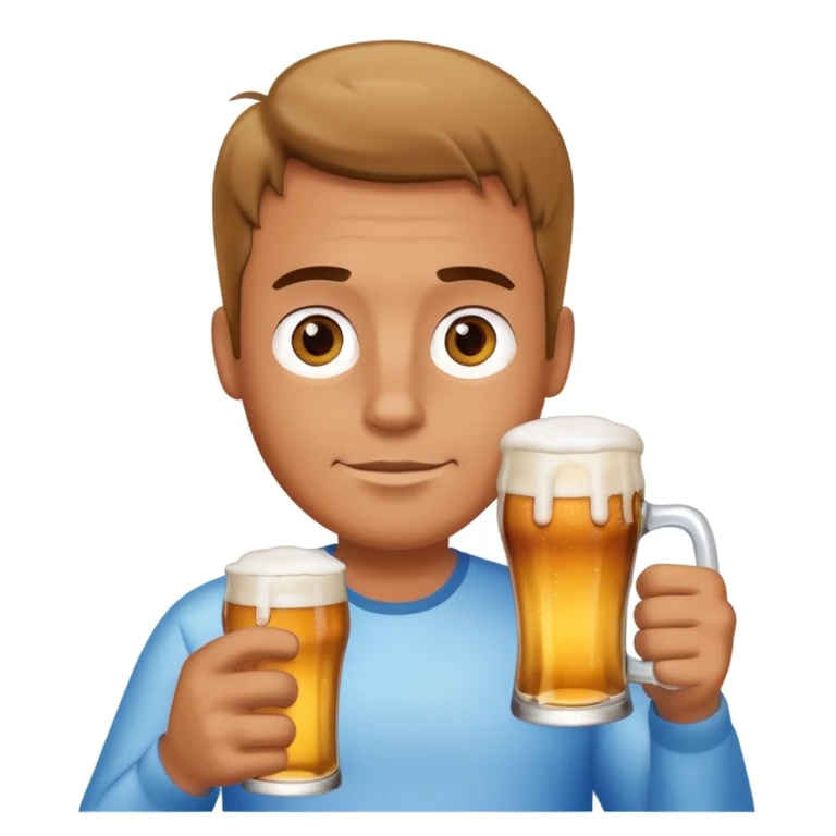 man and beer emoji