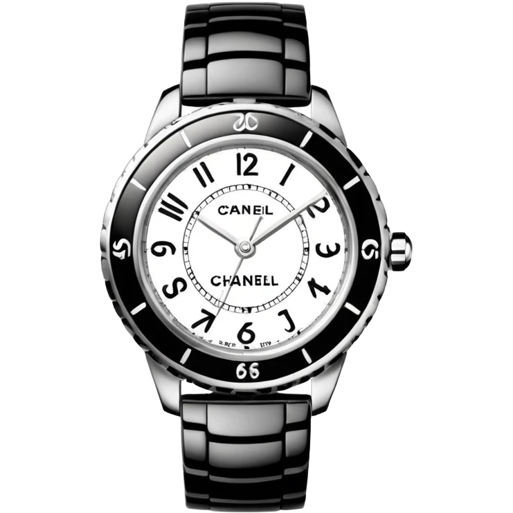 classic wristwatch with Chanel double C logo emoji