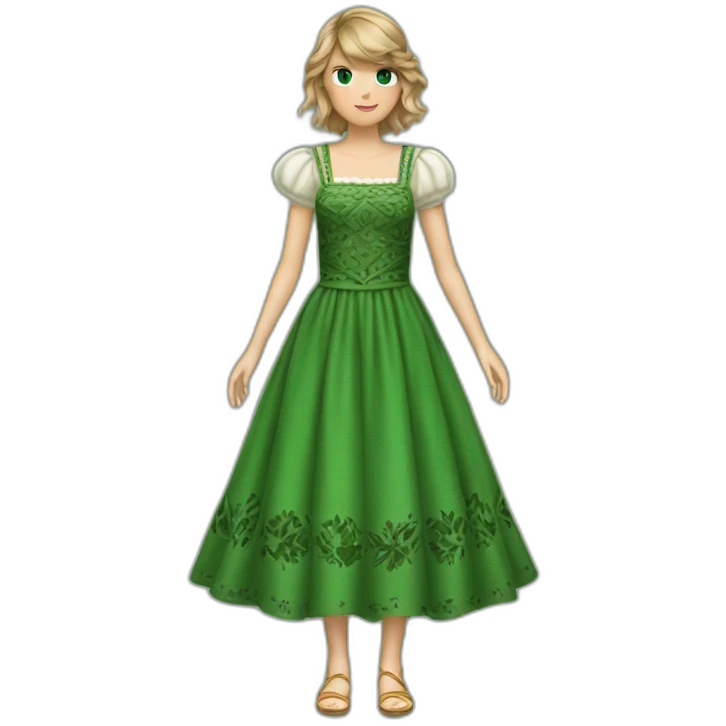 green folklore dress Taylor swift emoji