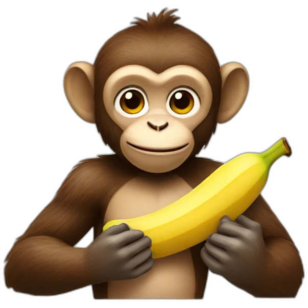 monkey holding banana emoji