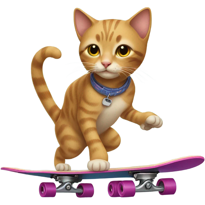 Cat on a skateboard emoji