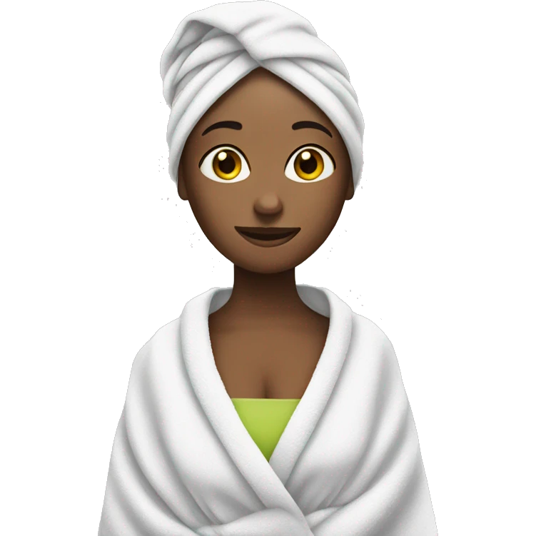 Women with towel emoji