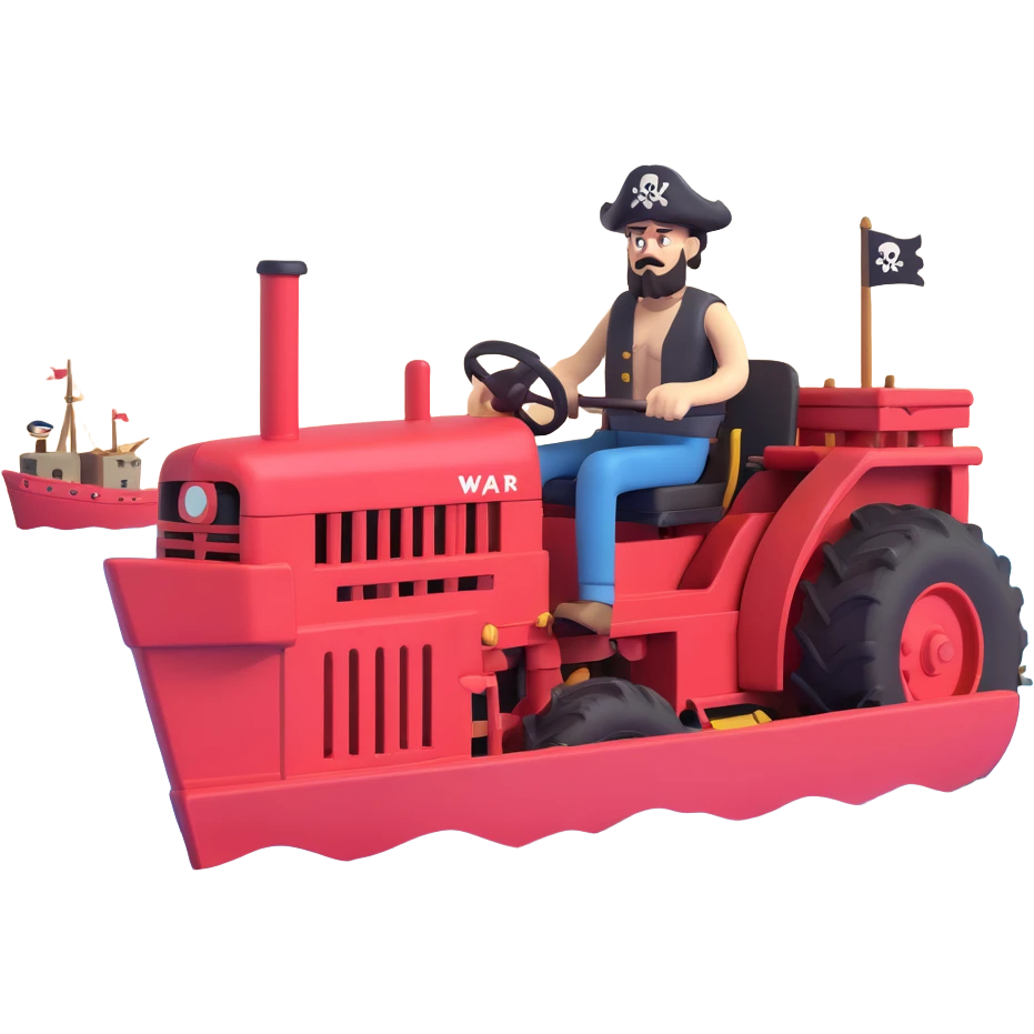 War pirates tractor drivers ship flotilla meme emoji