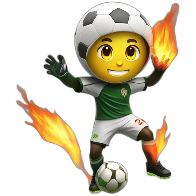 Soccer ultra with pyro in hands emoji