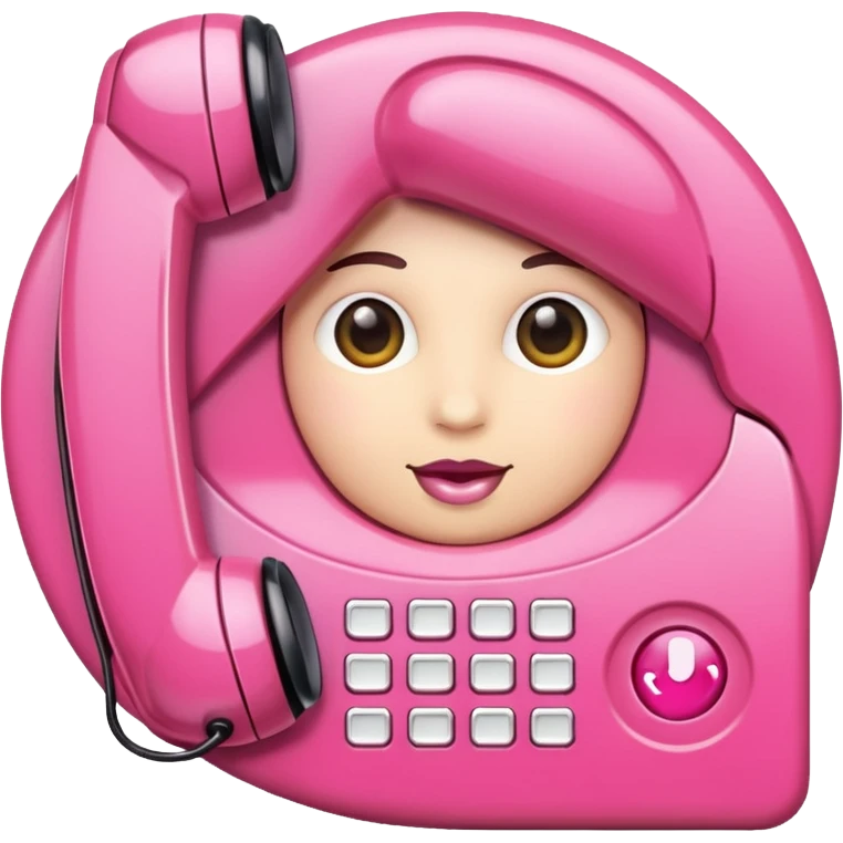 pink phone contacts emoji