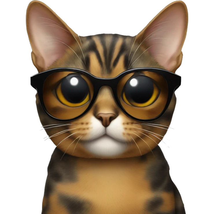 Tortie Cat with sunglasses emoji