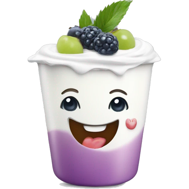 yoghurt met fruit  emoji