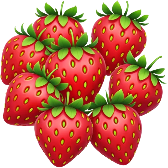 rainbow shining strawberries falling emoji