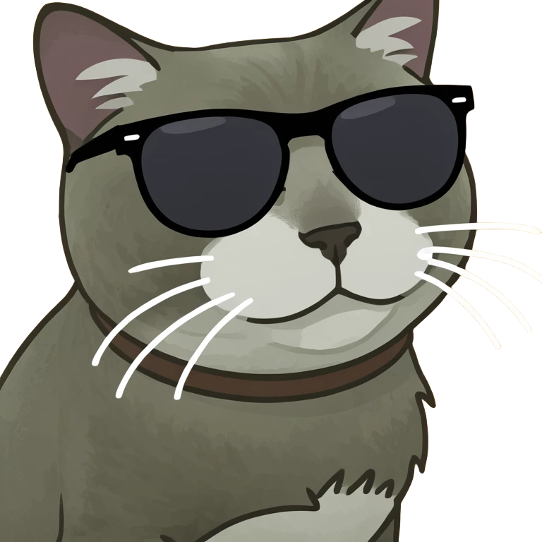 Cat with sunglasses emoji