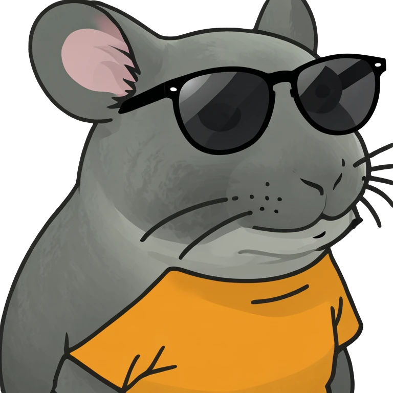 Chinchilla with sunglasses emoji
