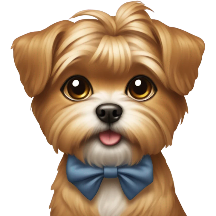 Shorkie with a bow emoji