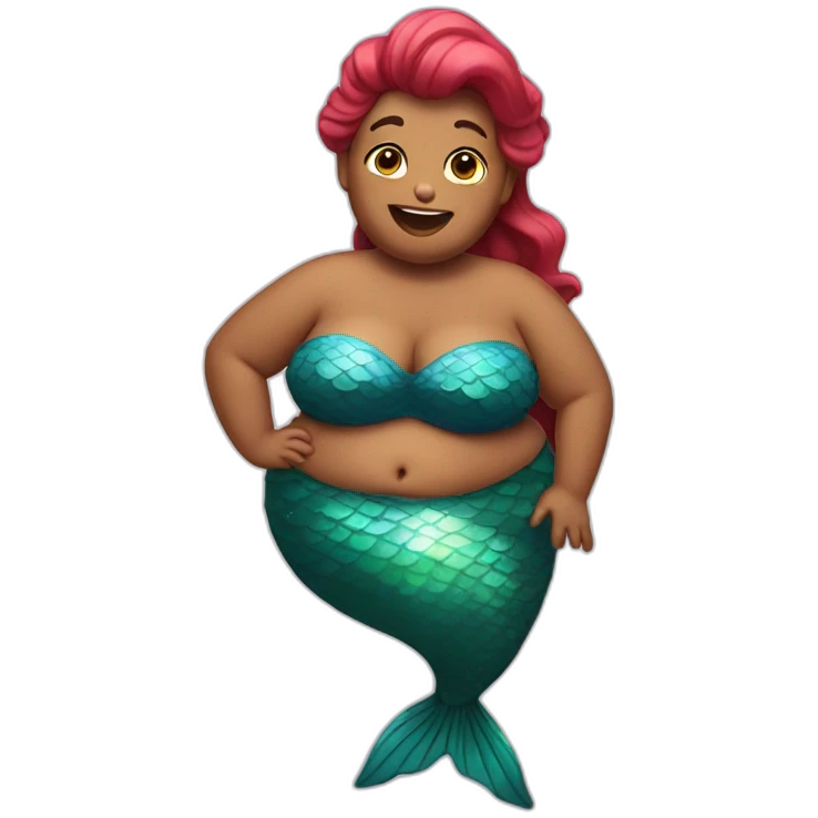 fat mermaid emoji