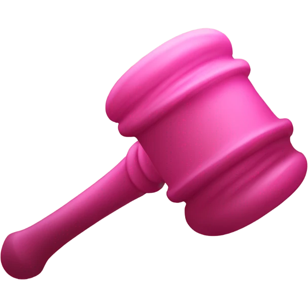 Pink judge mallet in pink emoji