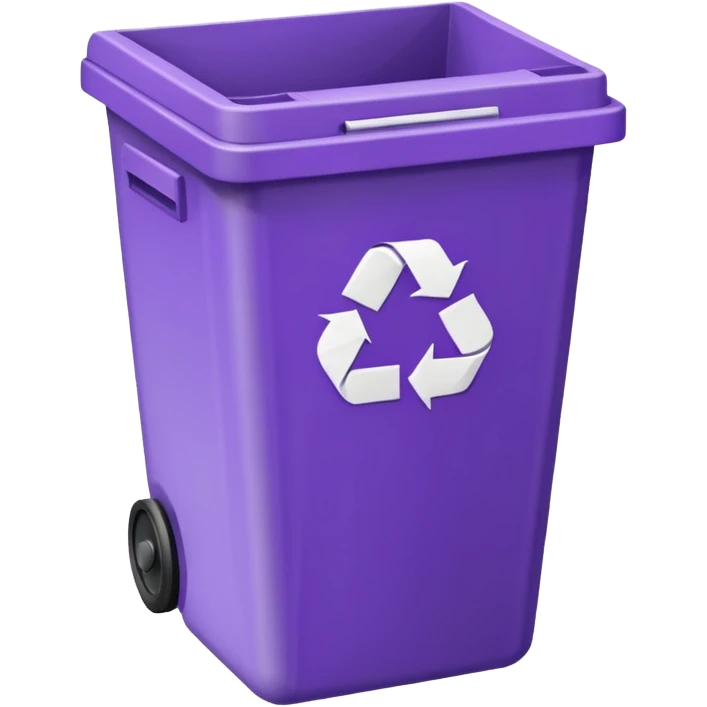 purple recycle bin emoji