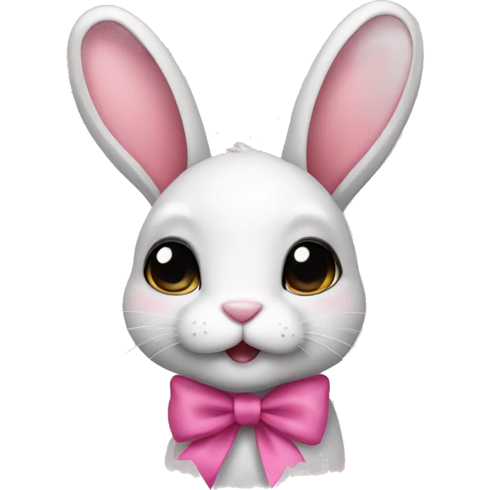 Bunny with a pink bow emoji