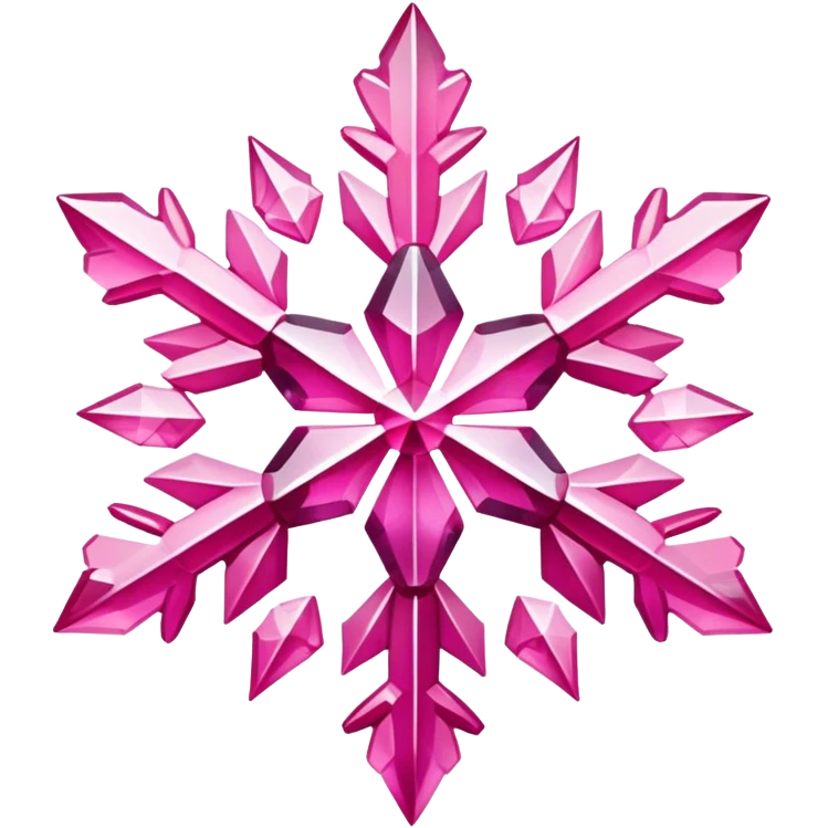 Pink crystal gemstone snowflake  emoji