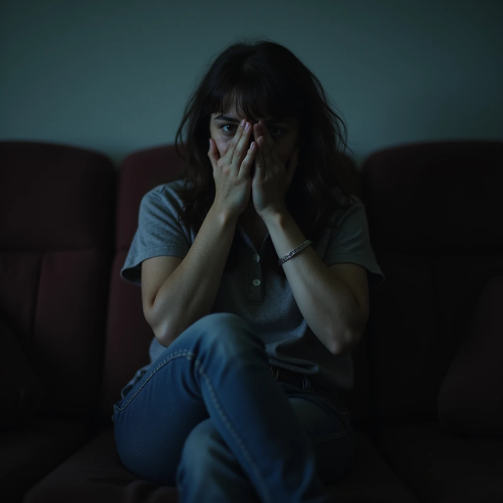 persona seduta da sola in una sala d’attesa vuota, espressione di disagio e frustrazione, atmosfera fredda e poco accogliente, dettagli iperrealistici 4K emoji