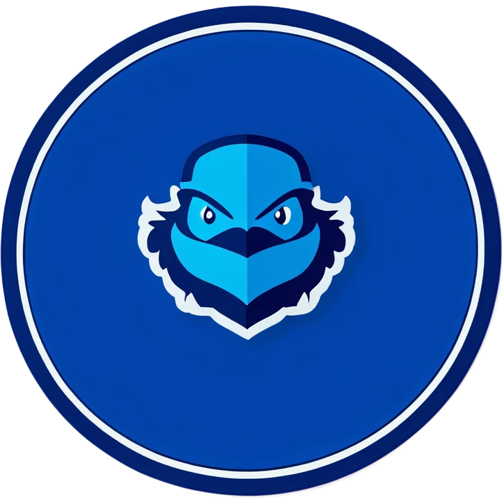 Blue preppy emoji