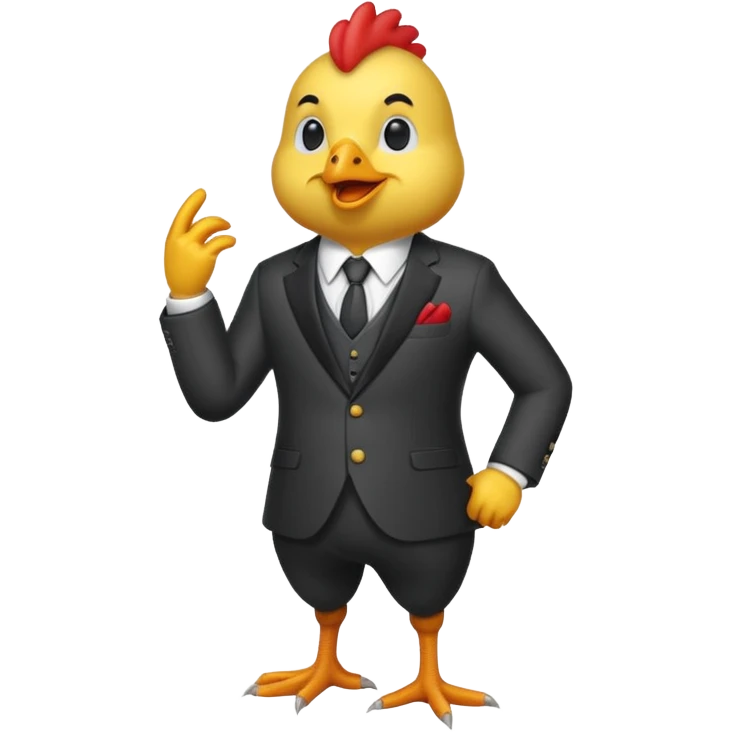 chicken in suit  emoji