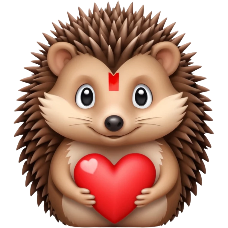 Hedgehog with love emoji