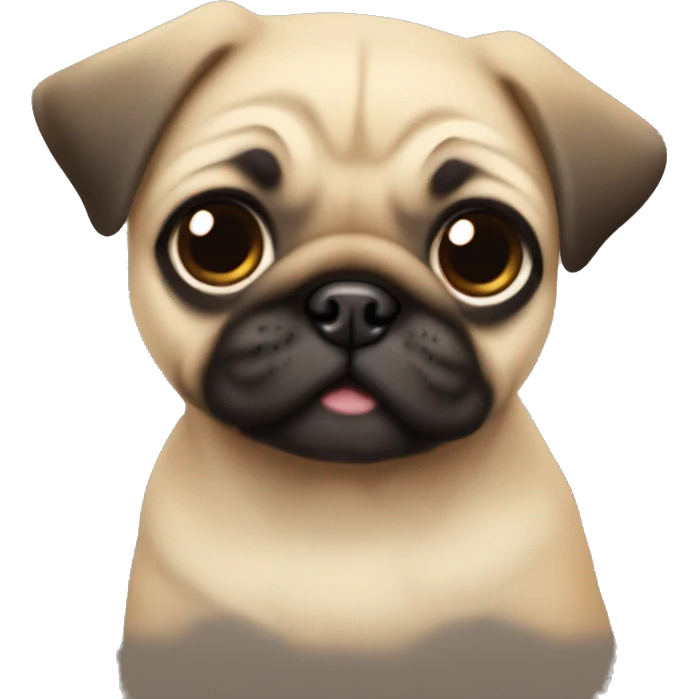 Fawn pug puppy emoji