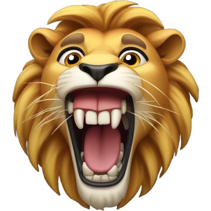 Lion screaming emoji