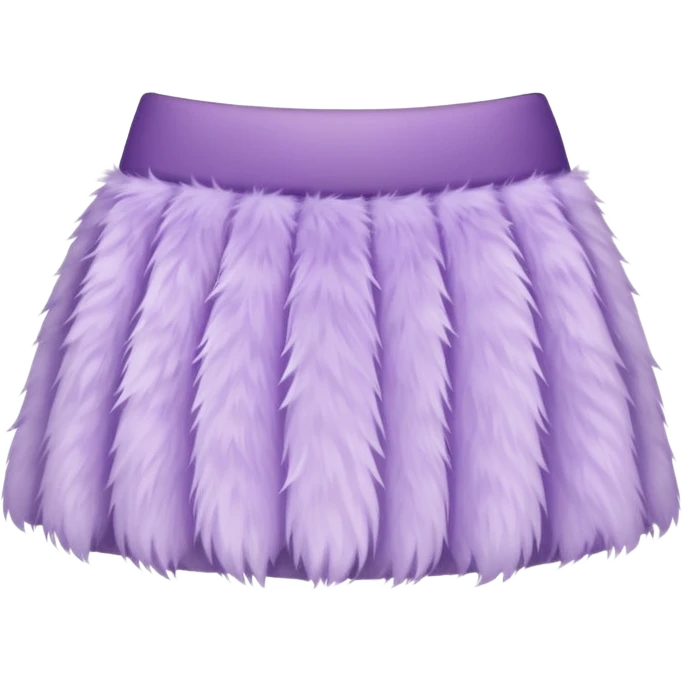 super realistic light purple fur mini skirt isolated emoji