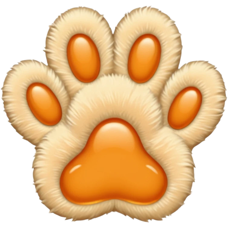 a very light pale pastel orange #FFA500 pawprint emoji