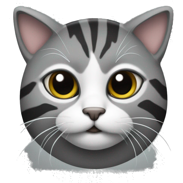Gata cinza com listra preta emoji