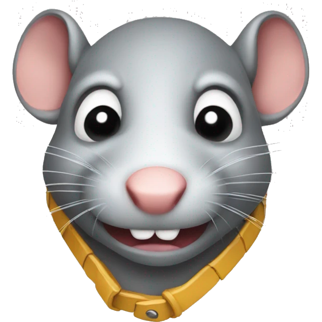 Rat with large cheat emoji