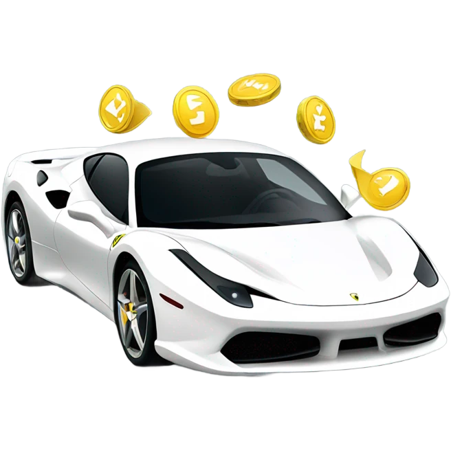 money flying out of ferrari supercar emoji