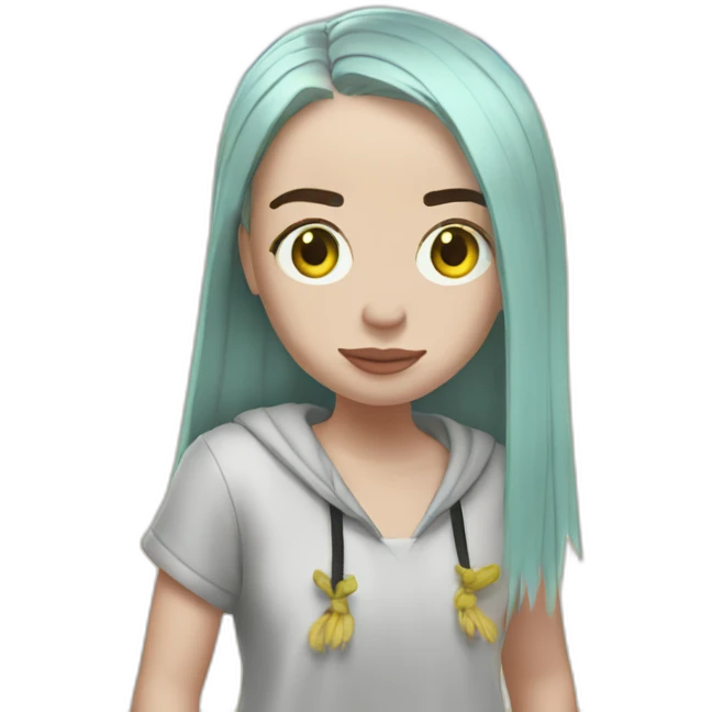 Billie Eilish plage emoji