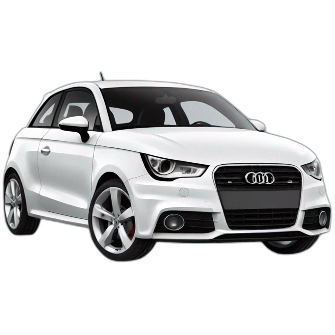 White Audi a1 s line 2011 emoji