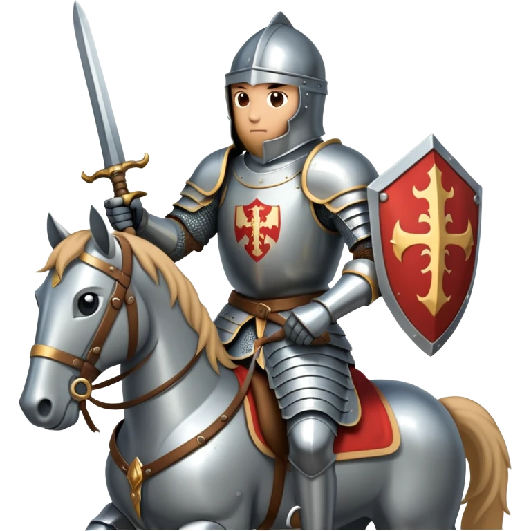 Knight on horse holding sword emoji